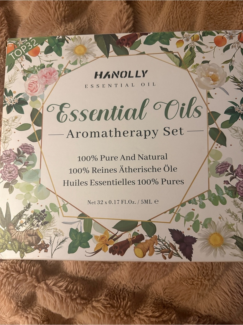 Essential oils aromatherapy set, Hanolly 32-piece collection, 5ml bottles